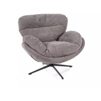 Auduma krēsls FLORENCE RAVEN pelēks